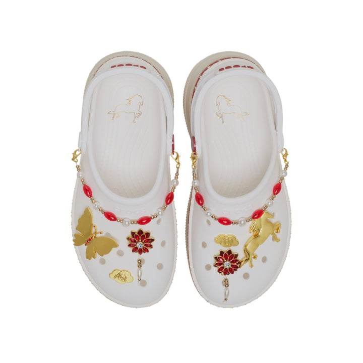 Giày Clog Unisex Crocs Classic Stacked Crimson Gallop - Chalk - Crocs™ Việt Nam