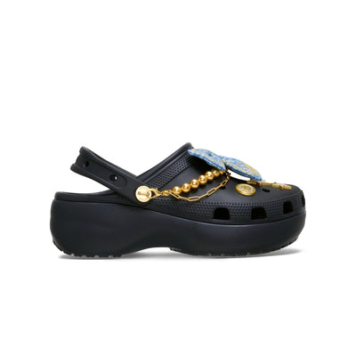 Giày Clog Nữ Crocs Platform Denim - Black