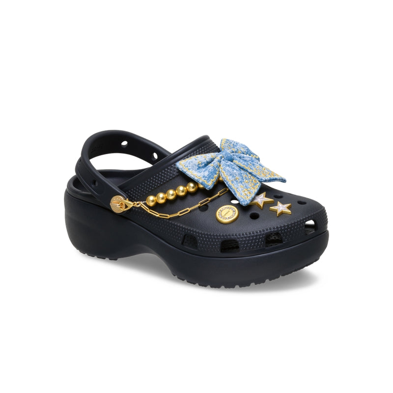 Giày Clog Nữ Crocs Platform Denim - Black