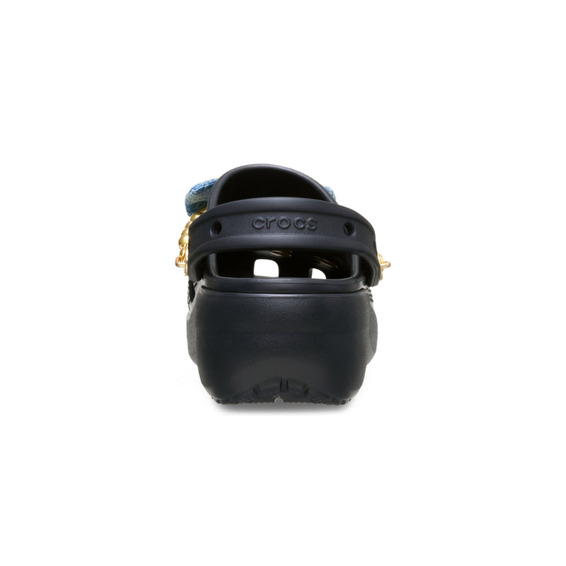 Giày Clog Nữ Crocs Platform Denim - Black
