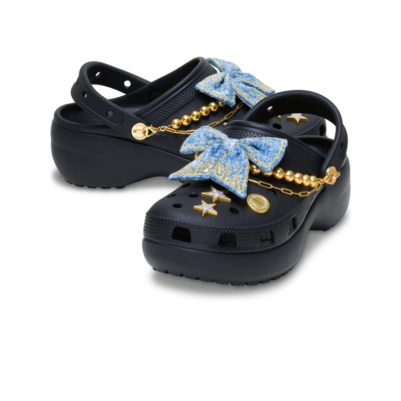 Giày Clog Nữ Crocs Platform Denim - Black