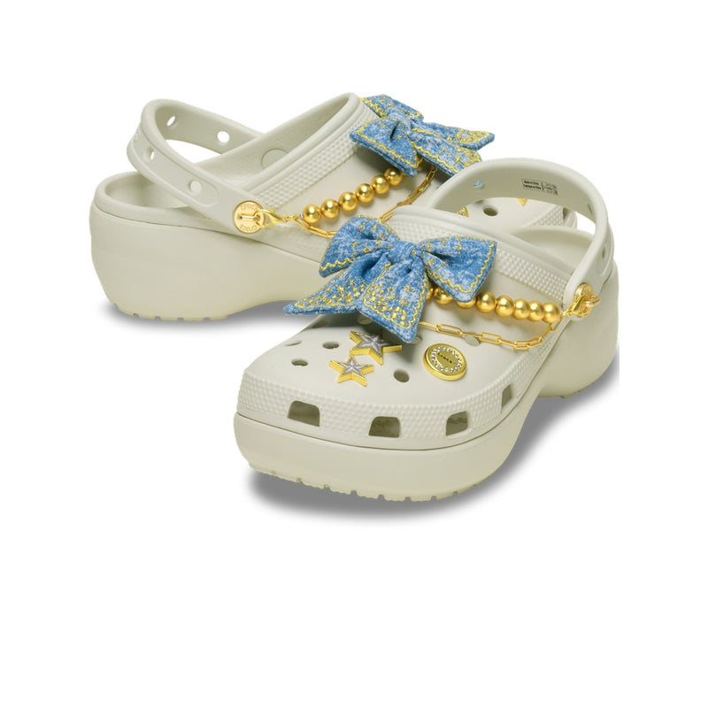Giày Clog Nữ Crocs Platform Denim - Linen