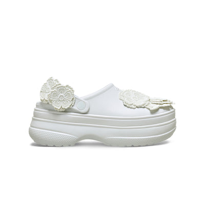 Giày Clog Nữ Crocs Classic Stacked Lace Floral - Moonlight