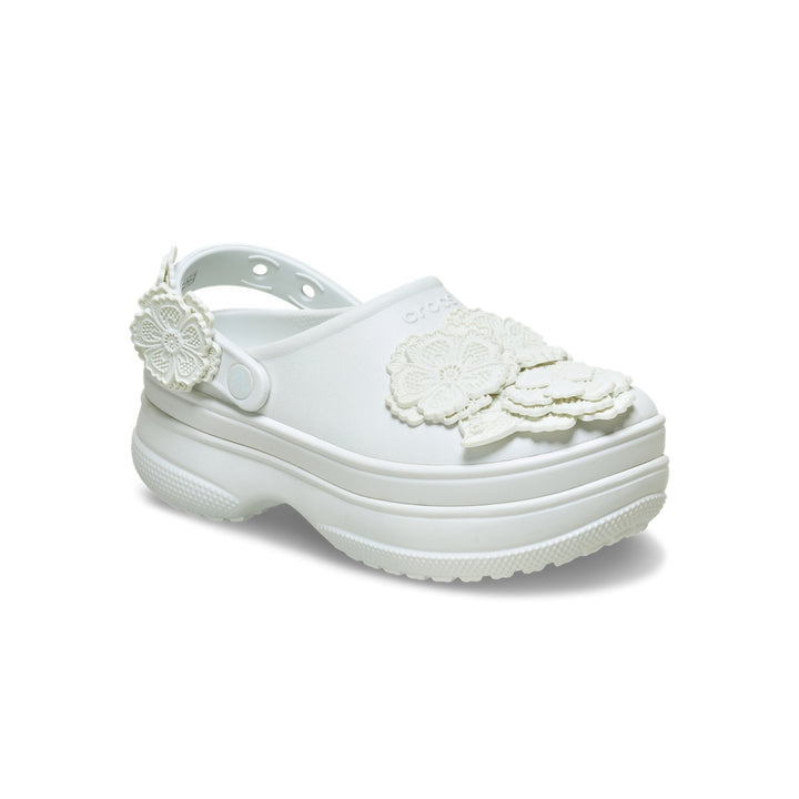 Giày Clog Nữ Crocs Classic Stacked Lace Floral - Moonlight - Crocs™ Việt Nam