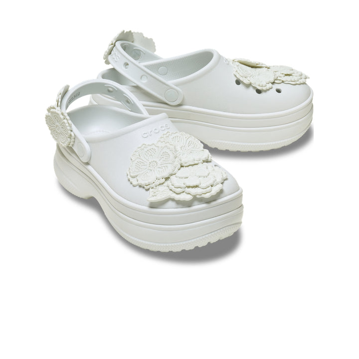 Giày Clog Nữ Crocs Classic Stacked Lace Floral - Moonlight - Crocs™ Việt Nam
