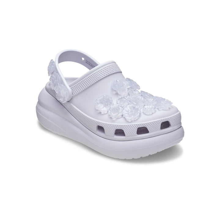 Giày Clog Unisex Crocs Crush Translucent Floral - Frosted Grape