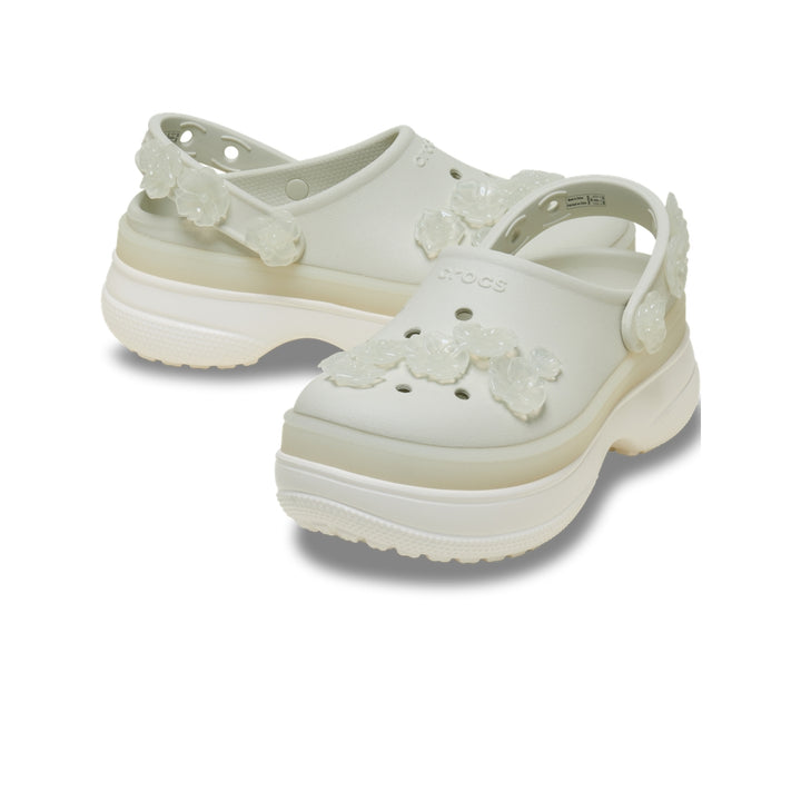 Giày Clog Unisex Crocs Stacked Translucent Floral - Linen - Crocs™ Việt Nam