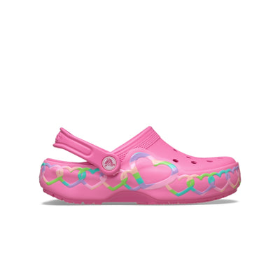 Giày Clog Trẻ Em Crocs Classic Heart Lights - Pink