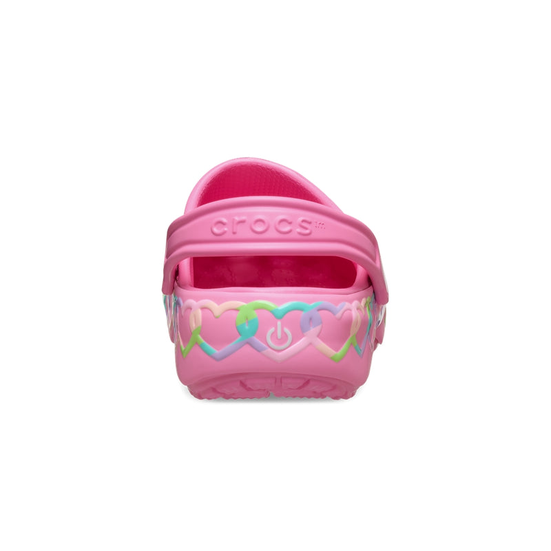 Giày Clog Trẻ Em Crocs Classic Heart Lights - Pink