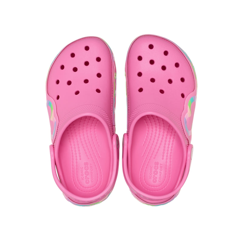 Giày Clog Trẻ Em Crocs Classic Heart Lights - Pink