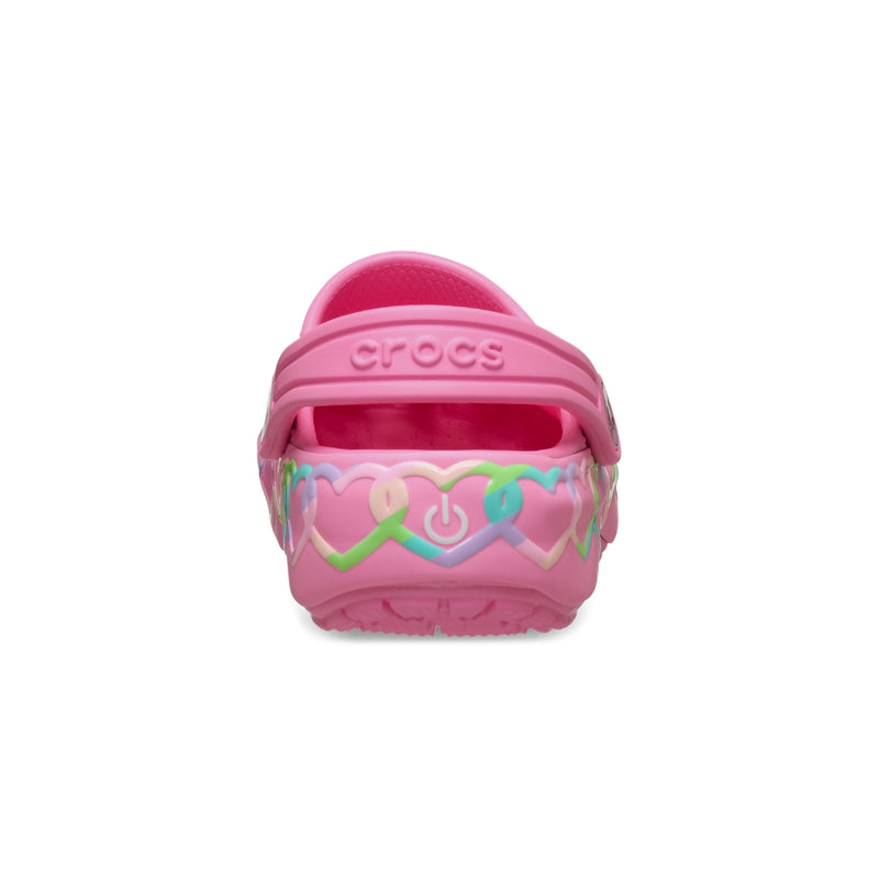 Giày Clog Trẻ Em Crocs Toddler Classic Heart Lights - Pink Lemonade