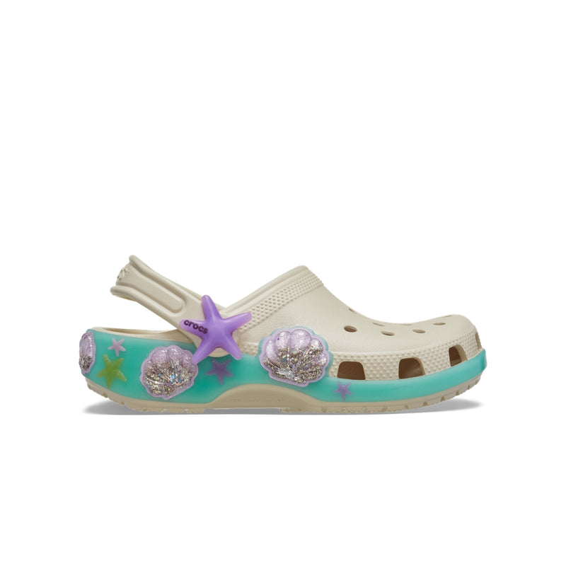 Giày Clog Trẻ Em Crocs Toddler Classic Sea Sparkle Shaker - Frappé