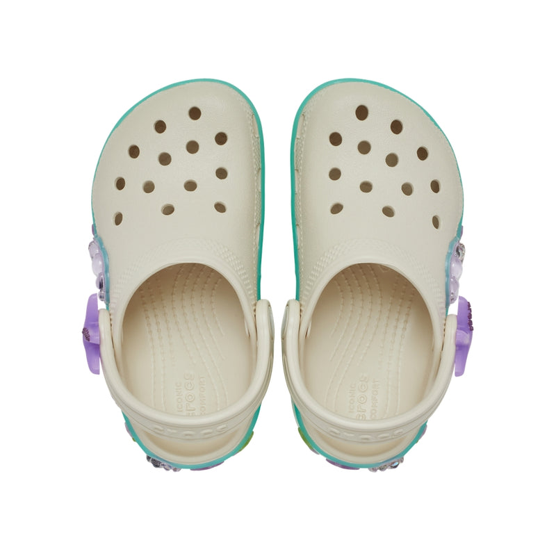 Giày Clog Trẻ Em Crocs Toddler Classic Sea Sparkle Shaker - Frappé