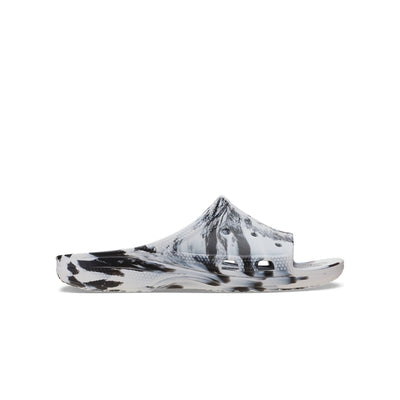 Dép Quai Ngang Nam Crocs Saturday Marbled - Black/White