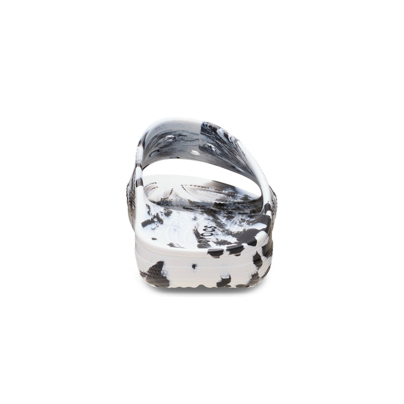 Dép Quai Ngang Nam Crocs Saturday Marbled - Black/White
