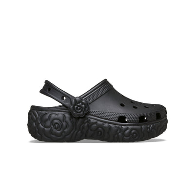 Giày Clog Nữ Crocs Classic Platform Bloom - Black