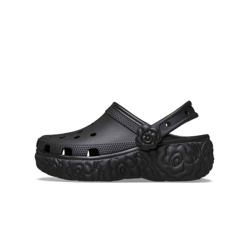 Giày Clog Nữ Crocs Classic Platform Bloom - Black