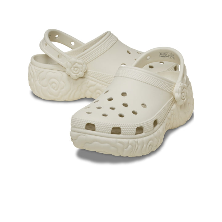 Giày Clog Nữ Crocs Classic Platform Bloom - Summit White - Crocs™ Việt Nam