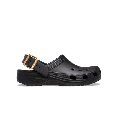 Giày Clog Unisex Crocs Classic Metallic Buckle - Black