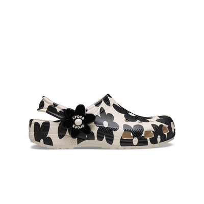 Giày Clog Trẻ Em Crocs Classic Pop Petals - Summit White/Black
