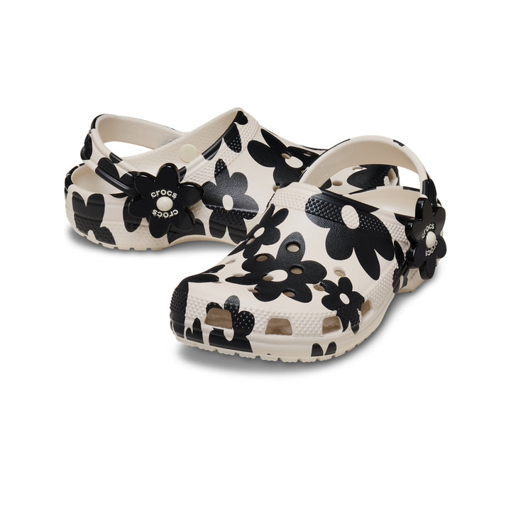 Giày Clog Trẻ Em Crocs Classic Pop Petals - Summit White/Black - Crocs™ Việt Nam