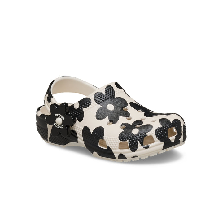 Giày Clog Trẻ Em Crocs Toddler Classic Pop Petals - Summit White/Black - Crocs™ Việt Nam