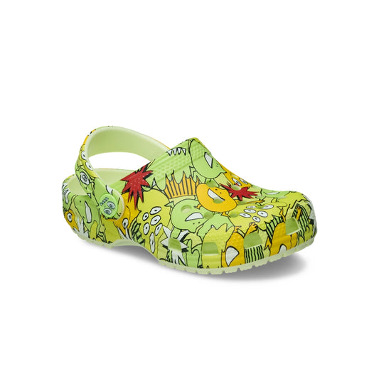 Giày Clog Trẻ Em Crocs Toddler Classic Glow Monster Camo - Glow-Light