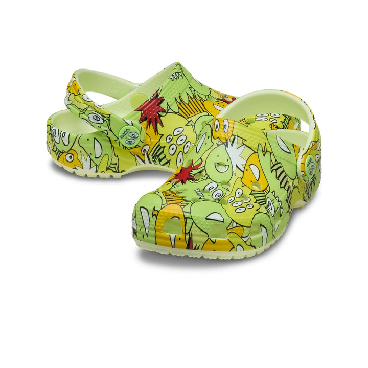 Giày Clog Trẻ Em Crocs Toddler Classic Glow Monster Camo - Glow-Light - Crocs™ Việt Nam