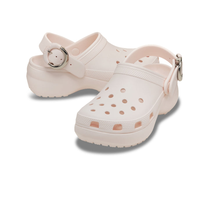 Giày Clog Nữ Crocs Platform Dipped Metallic Buckle - Bubble Ice