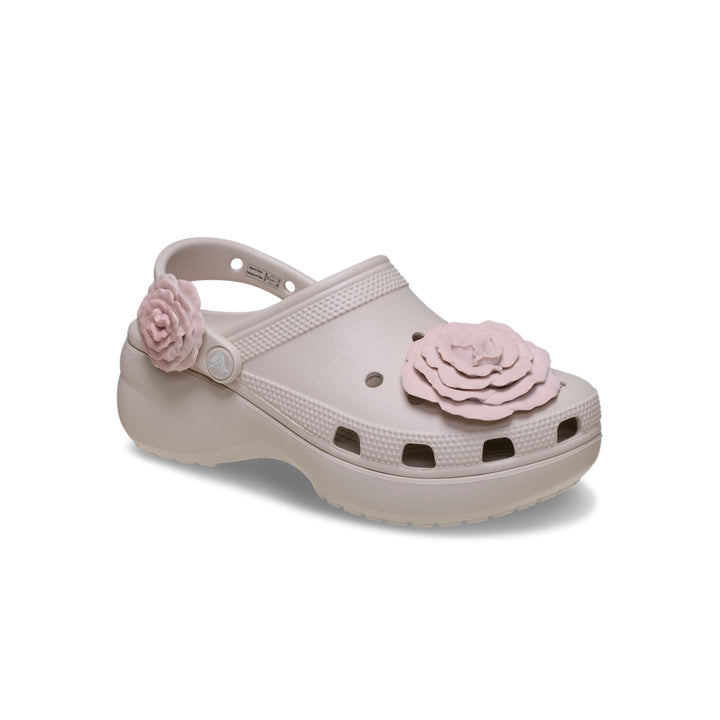 Giày Clog Nữ Crocs Classic Platform Dipped Roses - Cocoa Cream - Crocs™ Việt Nam