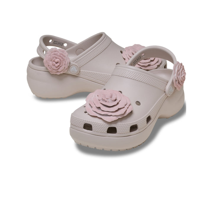 Giày Clog Nữ Crocs Classic Platform Dipped Roses - Cocoa Cream - Crocs™ Việt Nam