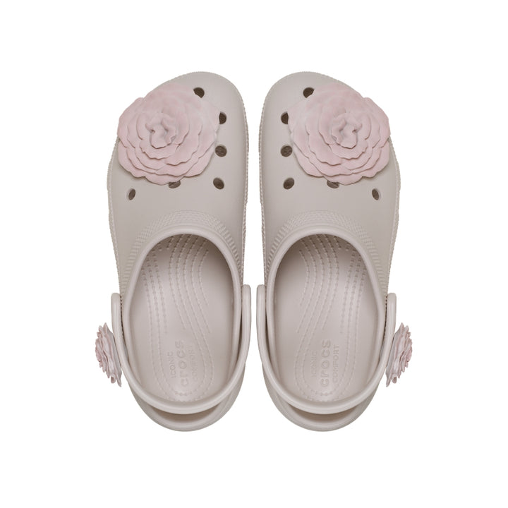 Giày Clog Nữ Crocs Classic Platform Dipped Roses - Cocoa Cream - Crocs™ Việt Nam