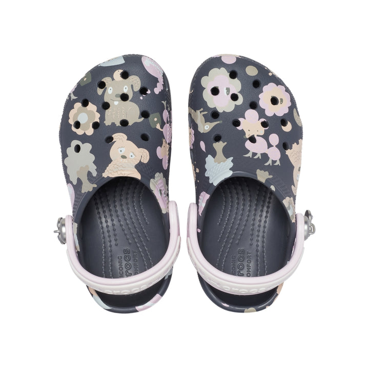 Giày Clog Trẻ Em Crocs Toddler Classic Petite Pets - Carbon