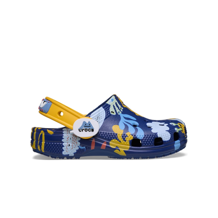 Giày Clog Trẻ Em Crocs Toddler Classic Monster Mash - Ribbon Blue