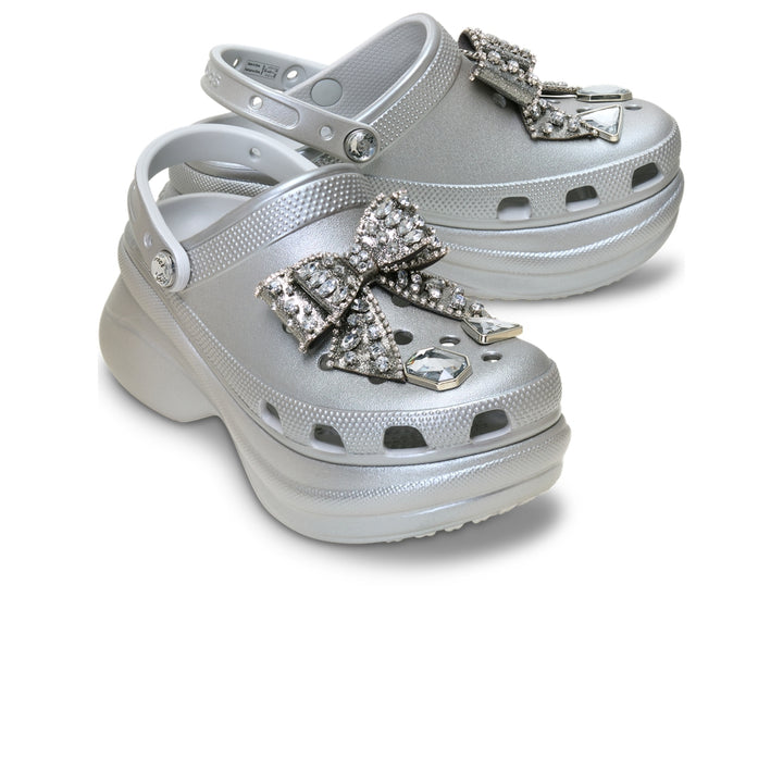Giày Clog Nữ Crocs Bae Bedazzled Bows - Silver - Crocs™ Việt Nam