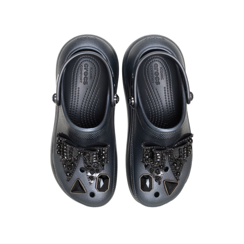 Giày Clog Unisex Crocs Crush Bedazzled Bows - Black