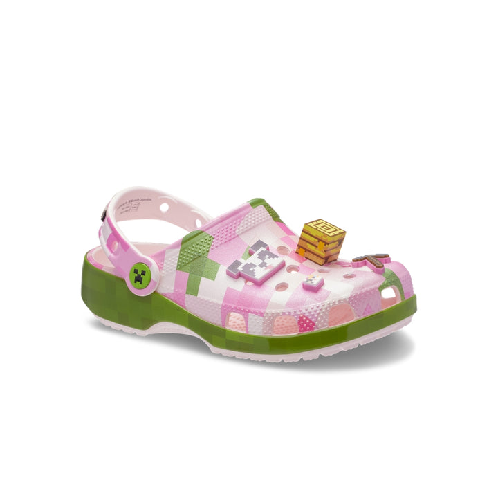 Giày Clog Trẻ Em Crocs Minecraft Pink Classic