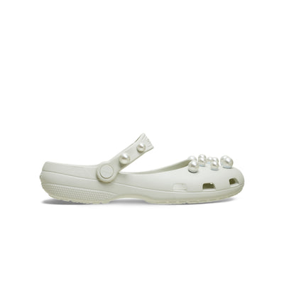 Giày Bệt Nữ Crocs Classic Demure Pearl Ballet - Linen