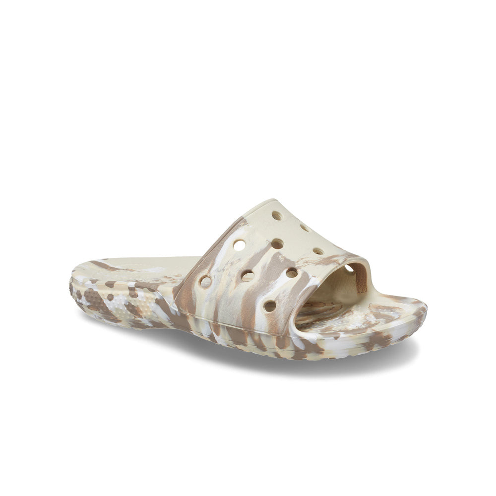 Dép Quai Ngang Unisex Crocs Marbled Classic - Bone