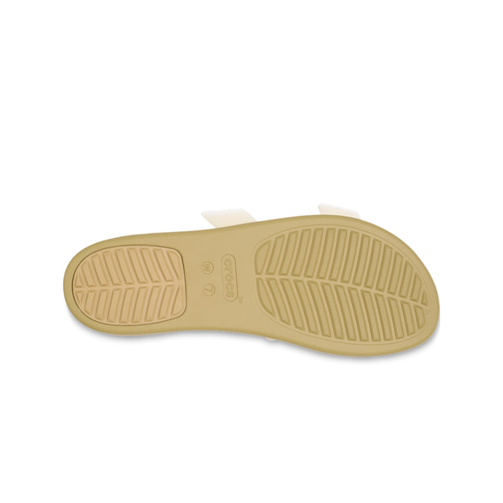 Dép Xăng Đan Nữ Crocs Brooklyn Buckle Low Low - Chalk/Tan - Crocs™ Việt Nam