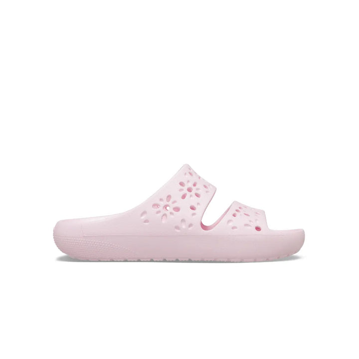 Dép Xăng Đan Unisex Crocs Classic Floral Cutout - Pink Milk - Crocs™ Việt Nam
