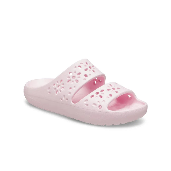 Dép Xăng Đan Unisex Crocs Classic Floral Cutout - Pink Milk - Crocs™ Việt Nam
