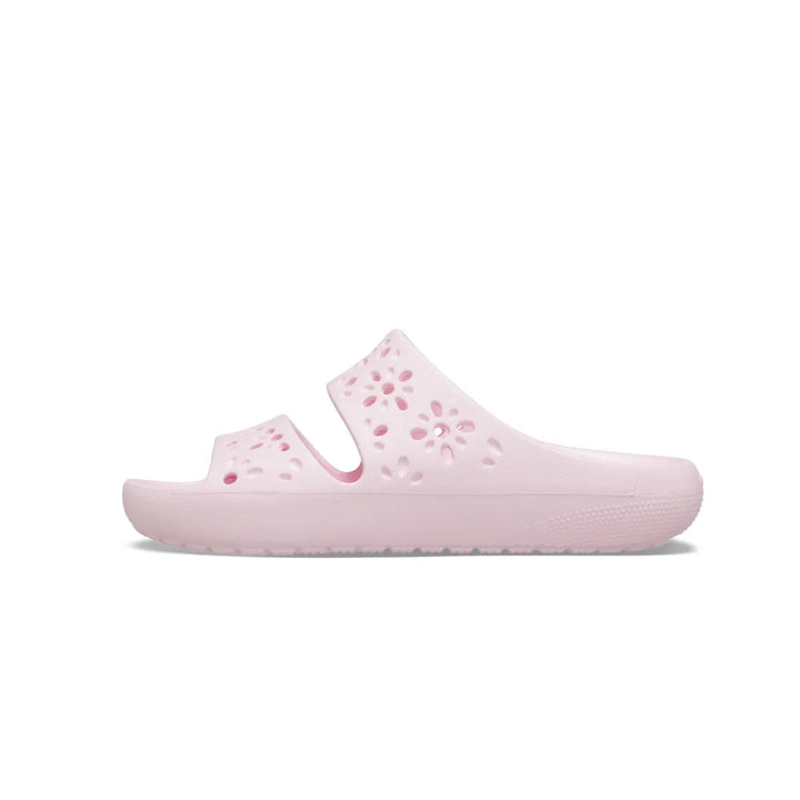Dép Xăng Đan Unisex Crocs Classic Floral Cutout - Pink Milk - Crocs™ Việt Nam