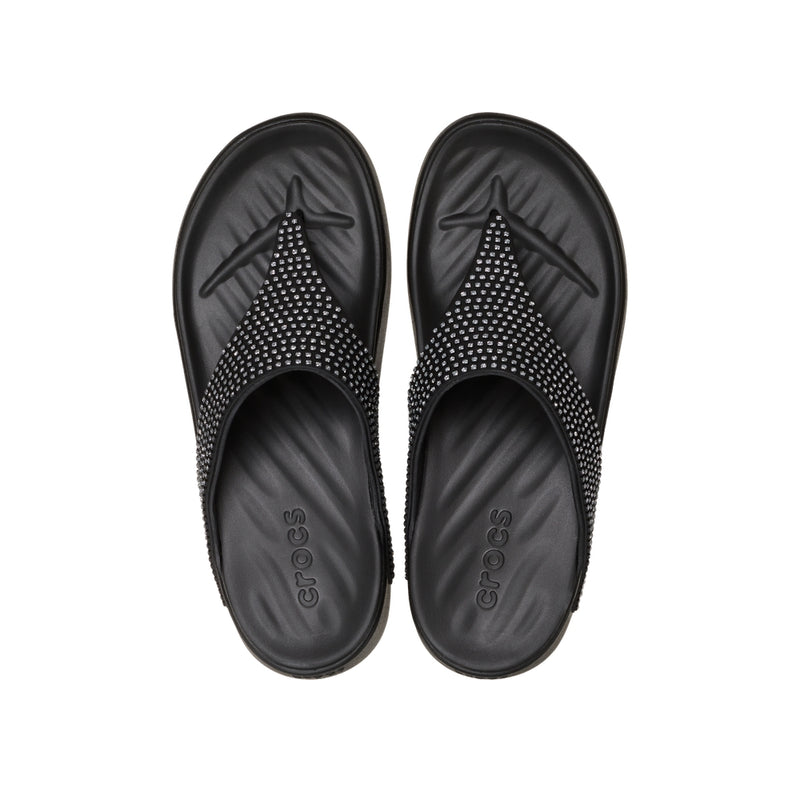 Dép Xỏ Ngón Nữ Crocs Getaway Gems Triangle - Black