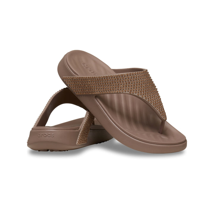 Dép Xỏ Ngón Nữ Crocs Getaway Gems Triangle - Latte - Crocs™ Việt Nam