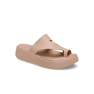 Dép Xỏ Ngón Nữ Crocs Getaway Platform Toe Loop - Pink Caramel