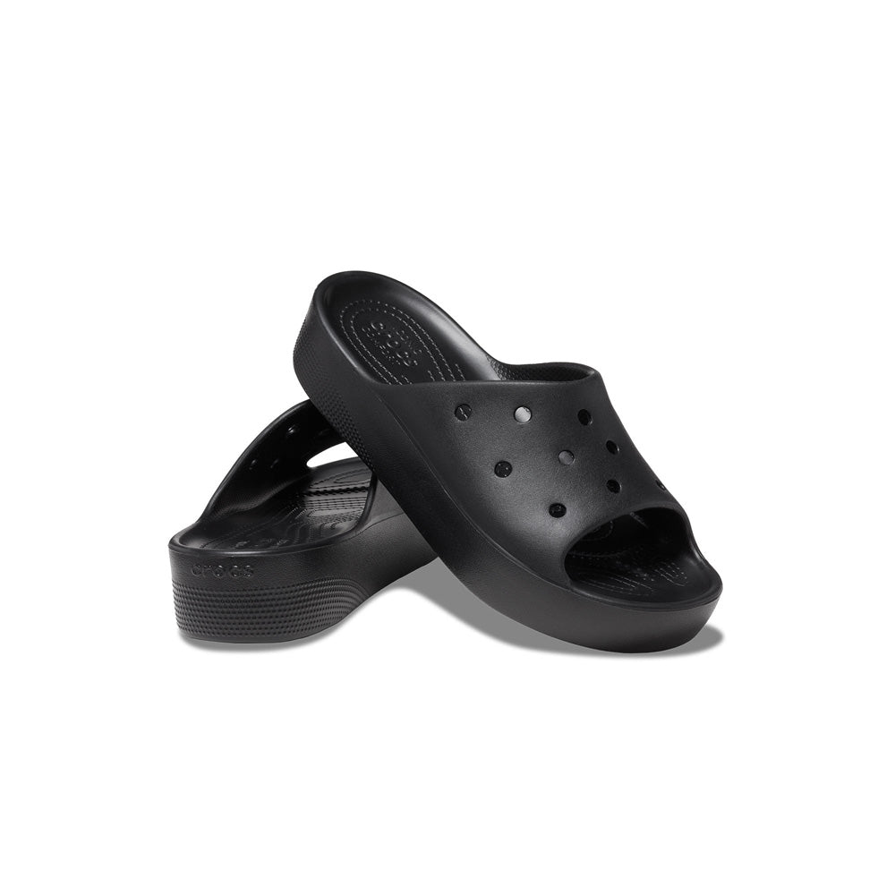 Dép Quai Ngang Nữ Crocs Classic Platform - Black