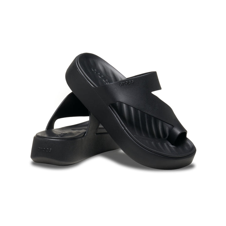 Dép Xỏ Ngón Nữ Crocs Getaway Platform Toe Loop - Black - Crocs™ Việt Nam