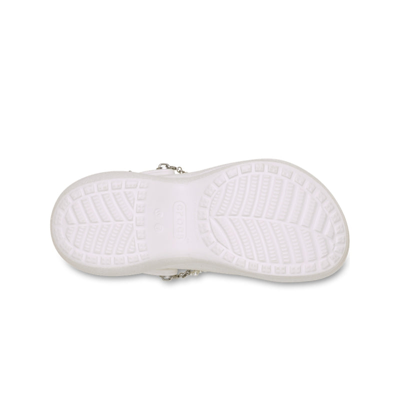 Giày Clog Nữ Crocs Bae Wedding Glitter - White