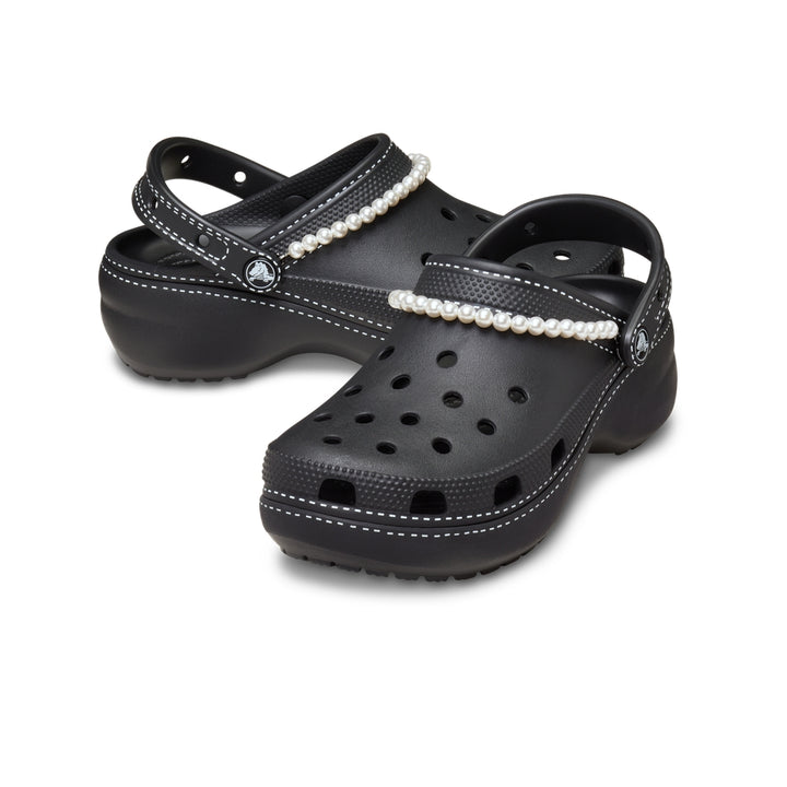 Giày Clog Nữ Crocs Classic Contrast Stitch Platform - Black - Crocs™ Việt Nam